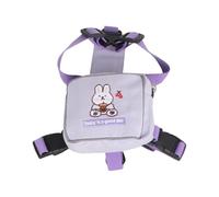 Adorable Design Dog Harness, Pet Hiking Harness with Traction Rope, Cartoon Dog Harness Backpack Set, Adjustable Dog Leashes 125g for Travel, Outdoor, Park, Camping, Purple, Yellow, Green Color