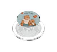 Adorable día del Padre con Este Bonito Disfraz de Oso de Peluche PopSockets PopGrip para MagSafe