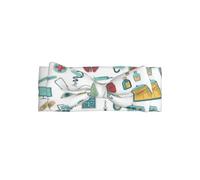 Adorable diadema con lazo para bebé con estampado de biología abstracción 4, suave, elástica y agradable al tacto para recién nacidos y niños pequeños