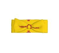 Adorable diadema con lazo para bebé con estampado de la bandera de Nuevo México, suave, elástica y agradable al tacto para recién nacidos y niños pequeños