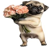 Adorable difusor de fragancia acrílico para ventilación de coche | Lindo ambientador sólido de dibujos animados 2D | Divertida decoración interior del automóvil para amantes de los perros y dueños de