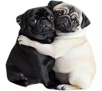 Adorable difusor de fragancia de acrílico para ventilación de coche | Bonito ambientador sólido de dibujos animados 2D | Divertida decoración interior del automóvil para amantes de los perros y dueños