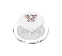 Adorable diseño de Becerro de Elefante en Acuarela PopSockets PopGrip para MagSafe
