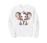 Adorable diseño de Becerro de Elefante en Acuarela Sudadera