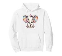 Adorable diseño de Becerro de Elefante en Acuarela Sudadera con Capucha