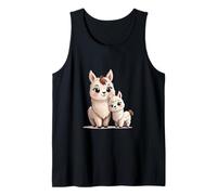 Adorable diseño de Dibujos Animados de mamá y bebé Camiseta sin Mangas
