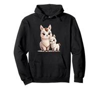 Adorable diseño de Dibujos Animados de mamá y bebé Sudadera con Capucha