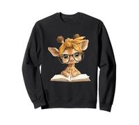 Adorable diseño de ratón de Biblioteca de Lectura de Jirafa Sudadera