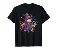 Adorable Disfraz de Bruja Kawaii para Halloween Camiseta