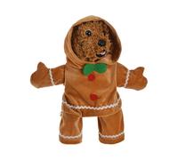 Adorable Dog Gingerbread Costume | Soft Christmas Pet Cosplay Hoodie | Stand-Up Gingerbread Man Outfit for Dogs, Cats, and Puppies | Festive Gingerbread Costume for Pets