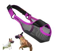 Adorable Dog Muzzle, Breathable Mesh Basket Muzzle, Adjustable Dog Mouth Guard, Front Opening Design, Comfortable for Small, Medium, Large Dogs, 1 pieza