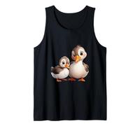 Adorable dúo de Pato Madre y Patito bebé Camiseta sin Mangas