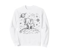 Adorable Elefante Luna Space Explorer Cosmic Doodle Sudadera