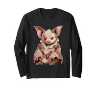 Adorable Estilo Kawaii de murciélago de Patchwork Cottagecore Manga Larga