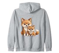 Adorable Familia de Perros y Cachorros Shiba Inu Sudadera con Capucha