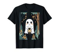Adorable Fantasma de Linterna en un Bosque Espeluznante Encantado Camiseta