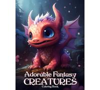 Adorable Fantasy Creatures Coloring Book: Cute Mythical Creatures Coloring Book For Adults And Teens With Dragons, Unicorns, Mermaids, And Mythical Animals