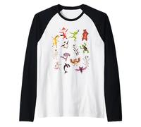 Adorable Fiesta de Baile con Oso de Animales para niñas y niños pequeños Camiseta Manga Raglan