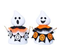 Adorable Figura Fantasma 2 Muñecos De Tela Halloween Decorativos Sonrientes