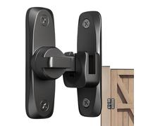 Adorable Flipping Latch, 3.11 Inches Heavy-Duty Aluminum Alloy Door Lock, Silver/Black 90°/180° Swing Latch for Gate, Barn, Garage, Fence, Shed and Cabinet