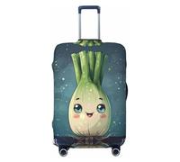 Adorable funda de equipaje de viaje con personajes de hinojo kawaii, fundas elásticas para maleta, protector para equipaje de 45,7 a 81,3 cm, Black, L