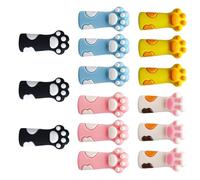 Adorable funda protectora de silicona con diseño de patas de gatito, a prueba de masticación para tapa de lápiz