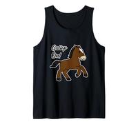 Adorable Galope en! Happy Foal Kawaii Brown Horse Camiseta sin Mangas