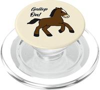 Adorable Galope en! Happy Foal Kawaii Brown Horse PopSockets PopGrip para MagSafe