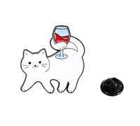 Adorable gato formas aguja de ajuste elegante broche para ropa y bolsas regalo para novio y festival joyas gatos amantes regalo, talla única, como se describe