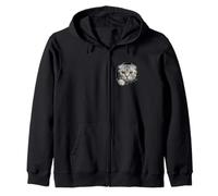 Adorable Gato Plegable escocés Ojos ámbar Mirando a través Sudadera con Capucha