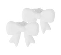 Adorable Headphone Accent - Silicone Bow Clip Set, Headset Ornament for Visual Appeal, Audio Gear Add-On, Headphone Decoration Pack with Raised 3D Detail, Earphone Charm Duo for Everyday Use