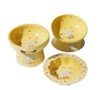 Adorable Juego de 3 comederos para Gatos Bambino, de cerámica. Incluye Bebedero, comedero Inclinado y Plato Hondo. D