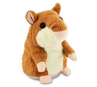 Adorable juguete de hámster parlante para mascotas, juguete de peluche que repite lo que dices con registro electrónico, juguete educativo interactivo, juguete educativo sensorial interactivo, regalo