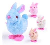 Adorable juguete para niños de 35 g WindUp Bunny Toy para niños - Jumping Easter Plaything with Soft Material and Easy to Use Mechanism Perfect Toddlers Basket Stuffers (Grey One Size)