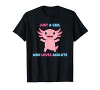 Adorable Just a Girl Who Loves Axolotls Pink Anfibian Camiseta