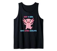 Adorable Just a Girl Who Loves Axolotls Pink Anfibian Camiseta sin Mangas