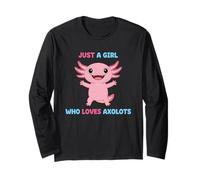Adorable Just a Girl Who Loves Axolotls Pink Anfibian Manga Larga