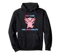 Adorable Just a Girl Who Loves Axolotls Pink Anfibian Sudadera con Capucha