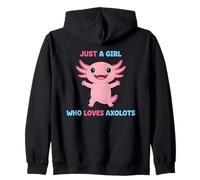 Adorable Just a Girl Who Loves Axolotls Pink Anfibian Sudadera con Capucha