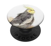 Adorable lindo retrato de cacatúa, regalo para mascotas PopSockets PopGrip Adhesivo