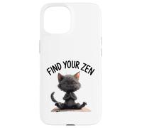 Adorable meditación de gato Carcasa para iPhone 15