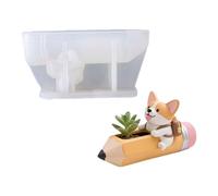 Adorable molde de silicona para perro lápiz, adecuado para manualidades, contenedores decorativos y organizadores de joyas, molde de silicona
