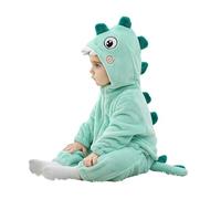 Adorable Mono con Estampado de Dinosaurio para niños, Mono para bebé, diseño de Animal, Traje para niño pequeño, broches en la Entrepierna, fácil de Cambiar pañales, Color Azul.