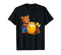 Adorable Oso de Miel con Escena de Abeja ocupada Camiseta