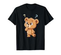 Adorable Oso de Peluche Confundido con Signos de interrogación Camiseta