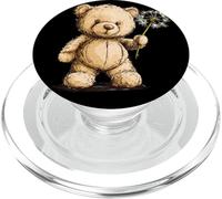 Adorable oso de peluche y diente de león para un aspecto sereno PopSockets PopGrip para MagSafe