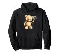 Adorable oso de peluche y diente de león para un aspecto sereno Sudadera con Capucha