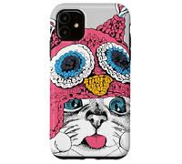 Adorable Owl Kitty Cat Taste of Snow Cute Winter Christmas Carcasa para iPhone 11