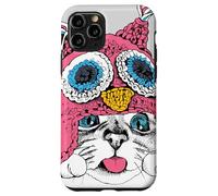 Adorable Owl Kitty Cat Taste of Snow Cute Winter Christmas Carcasa para iPhone 11 Pro