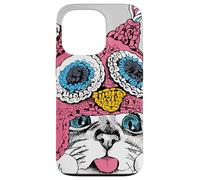 Adorable Owl Kitty Cat Taste of Snow Cute Winter Christmas Carcasa para iPhone 13 Pro